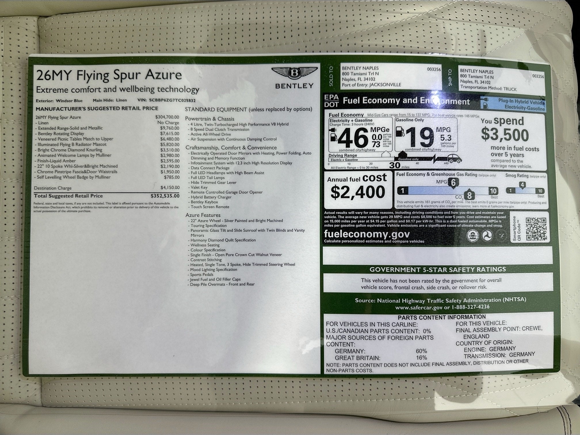 2026 Bentley Flying Spur Azure