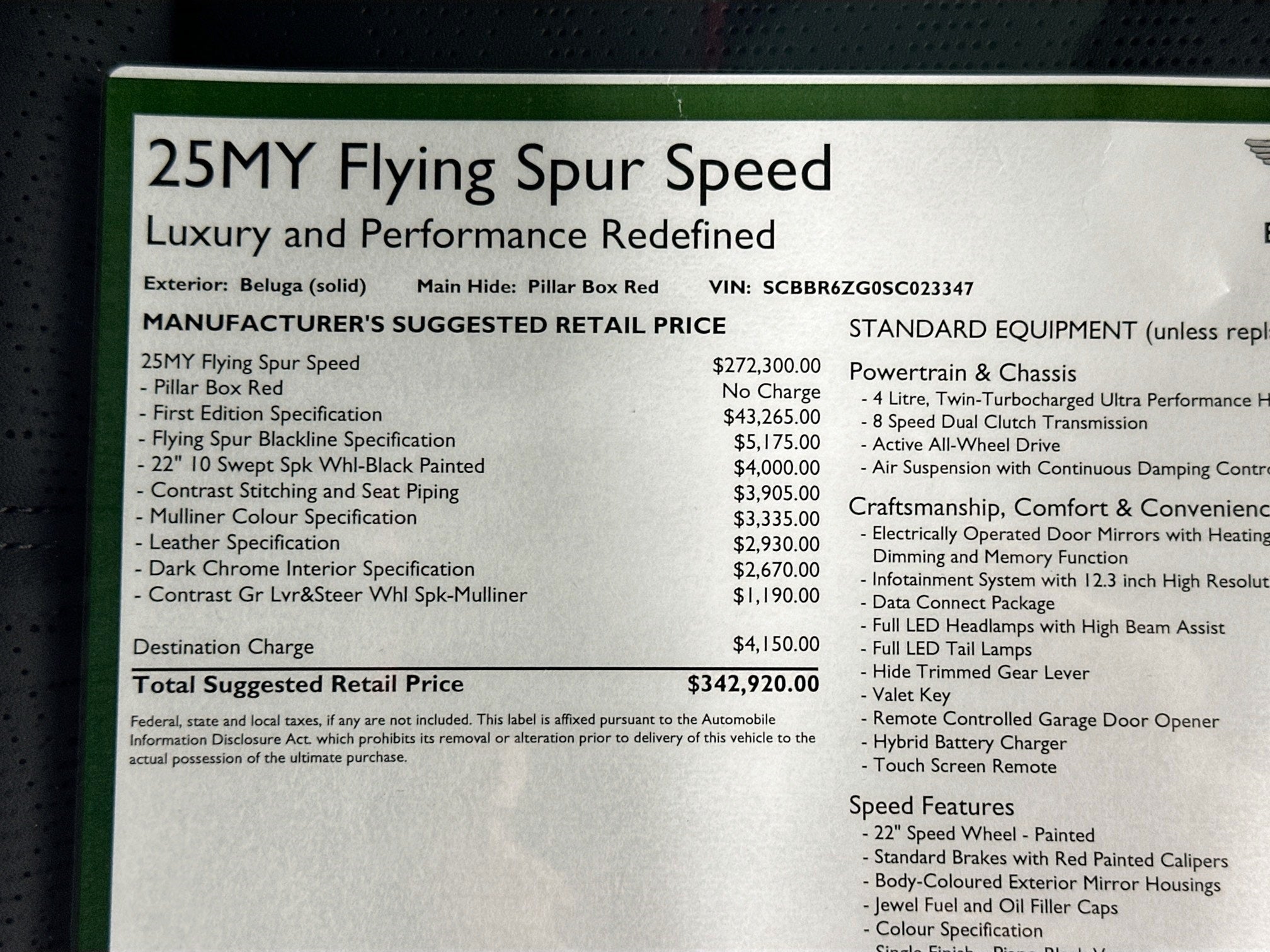 2025 Bentley Flying Spur Speed