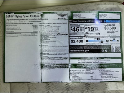 2026 Bentley Flying Spur Mulliner