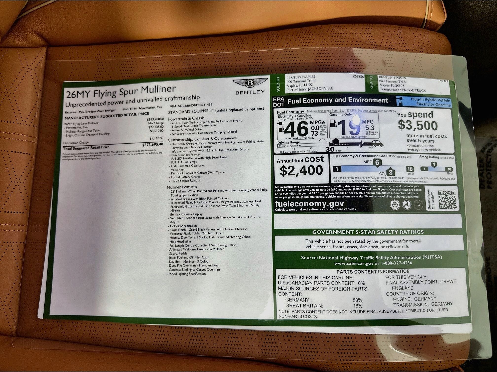 2026 Bentley Flying Spur Mulliner