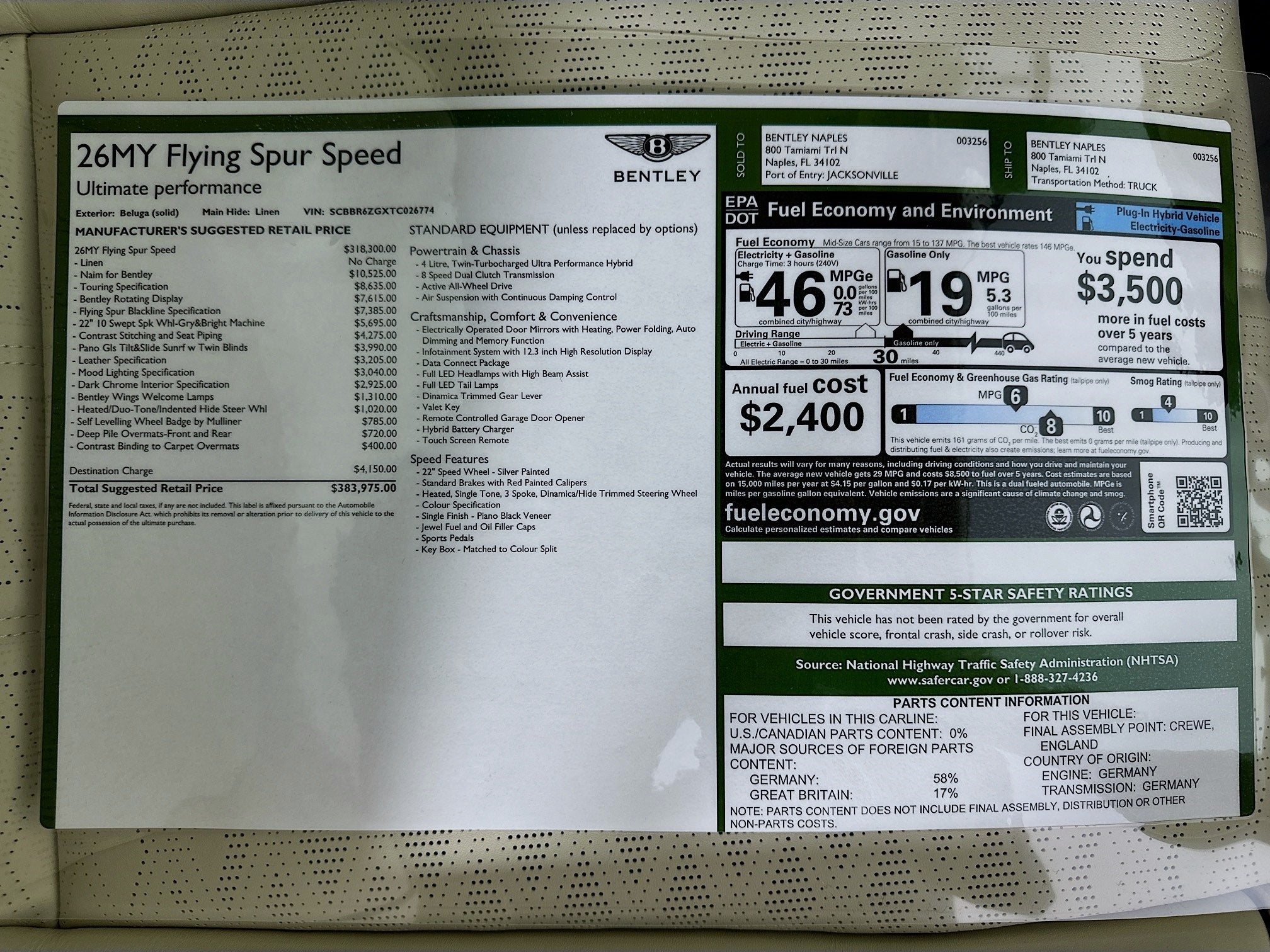 2026 Bentley Flying Spur Speed