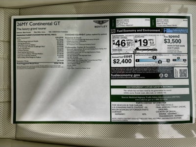 2026 Bentley Continental GT Base
