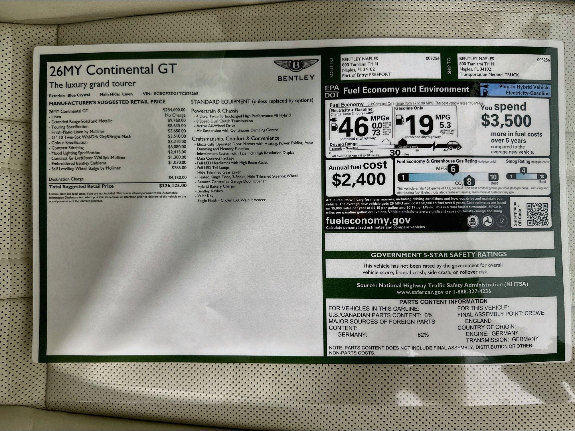 2026 Bentley Continental GT Base