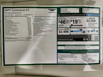 2026 Bentley Continental GT Base