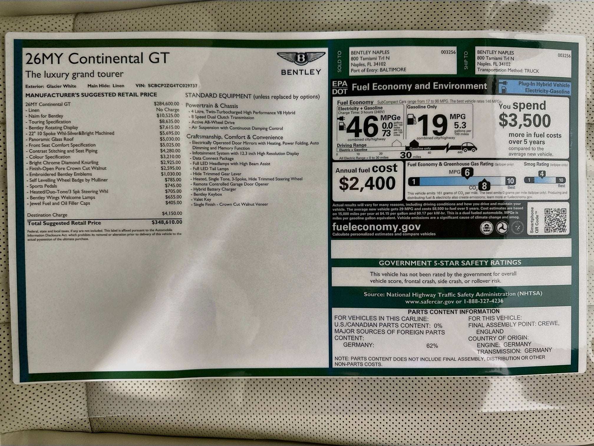 2026 Bentley Continental GT Base