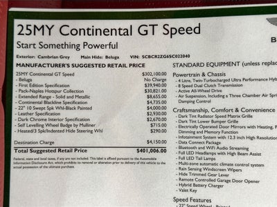 2025 Bentley Continental GT Naples Edition