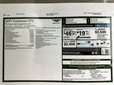 2026 Bentley Continental GTC Base