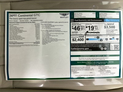 2026 Bentley Continental GTC Base