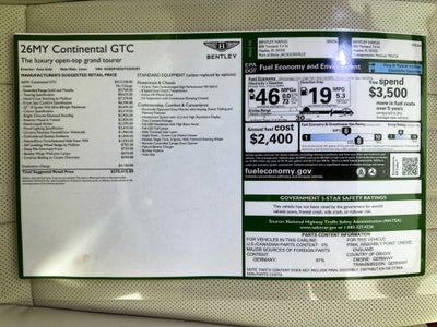 2026 Bentley Continental GTC Base