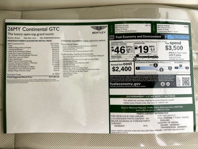 2026 Bentley Continental GTC Base