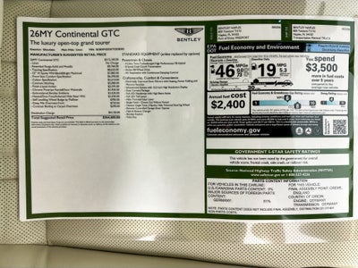 2026 Bentley Continental GTC Base