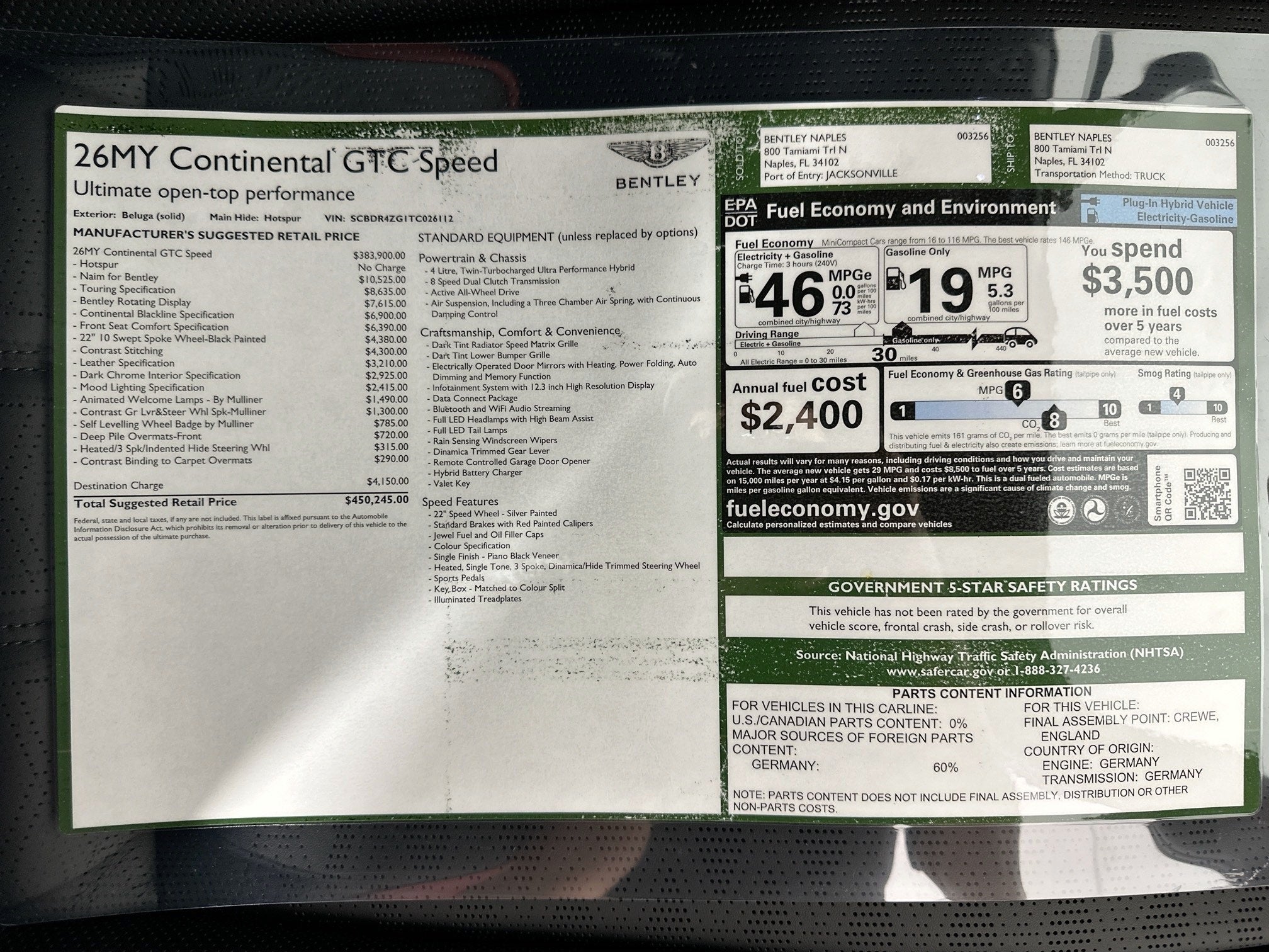 2026 Bentley Continental GTC Speed