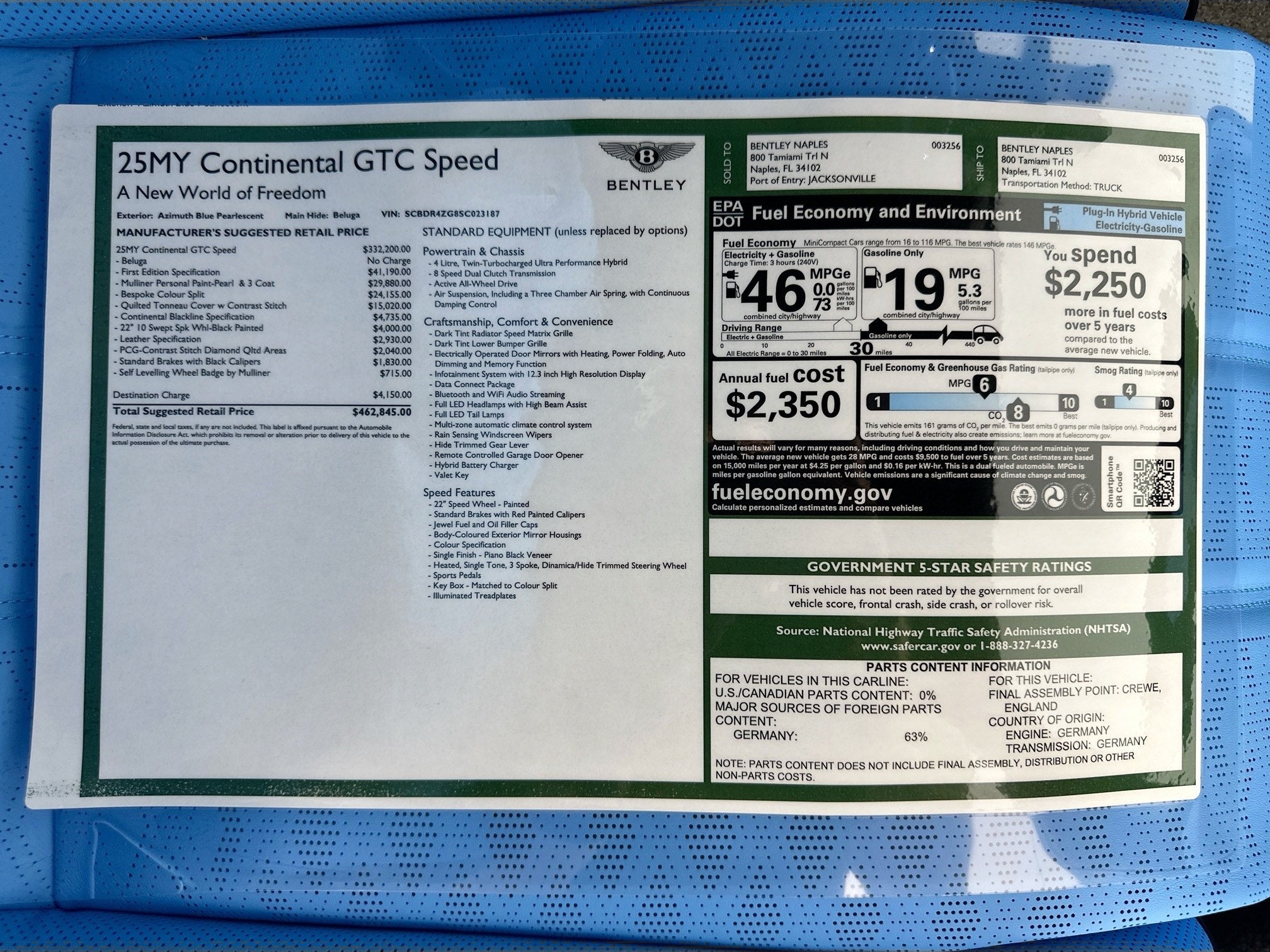 2025 Bentley Continental GTC First Edition
