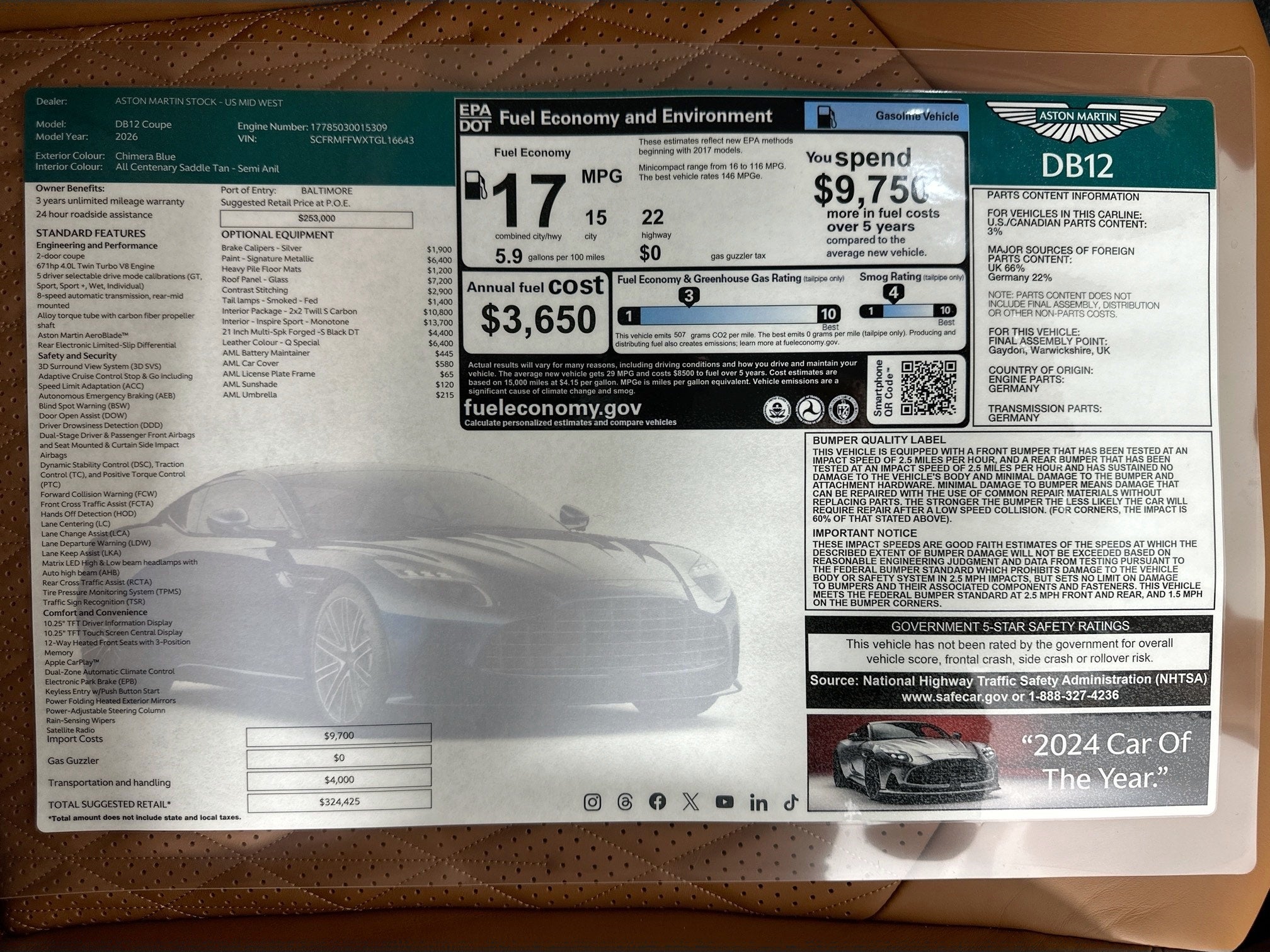 2026 Aston Martin DB12 Coupe