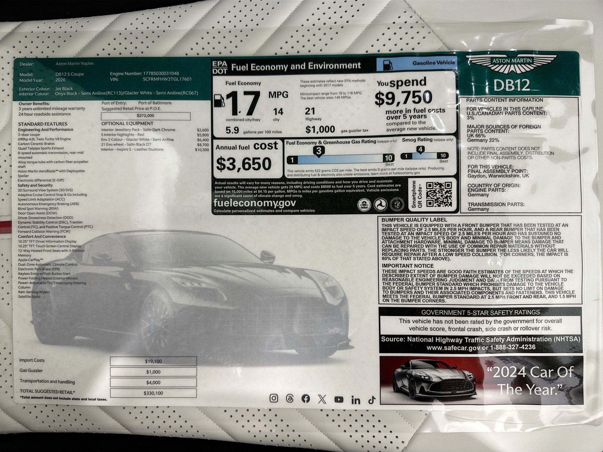 2026 Aston Martin DB12 S