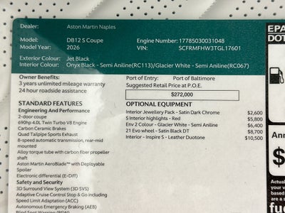 2026 Aston Martin DB12 S