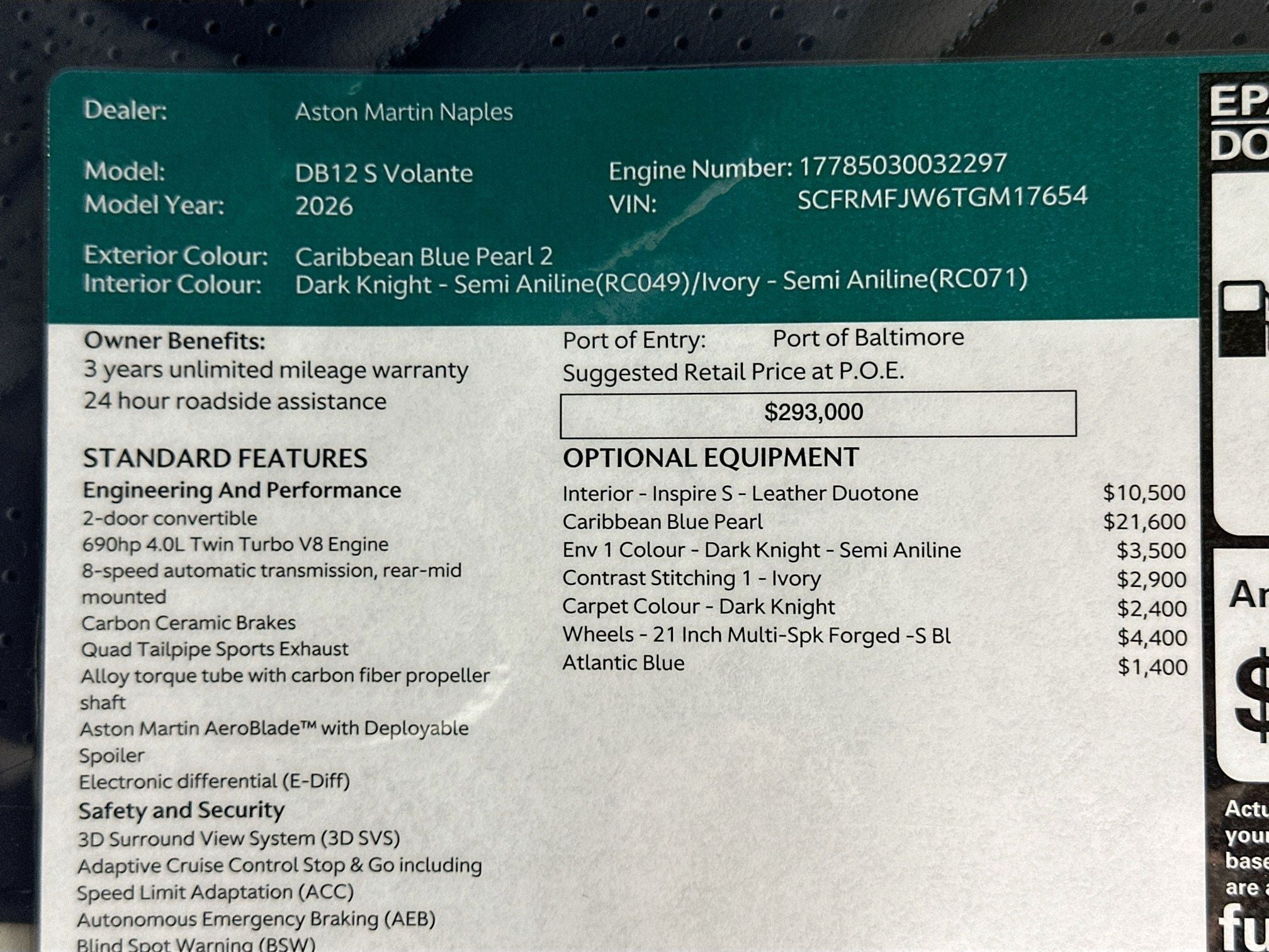 2026 Aston Martin DB12 Volante S