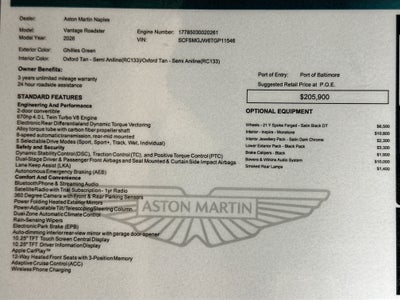 2026 Aston Martin Vantage Roadster