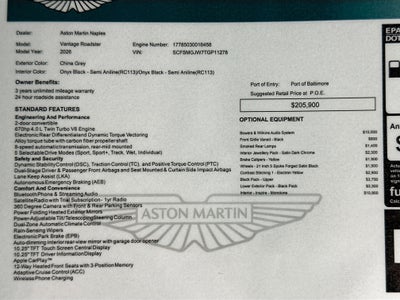 2026 Aston Martin Vantage Roadster