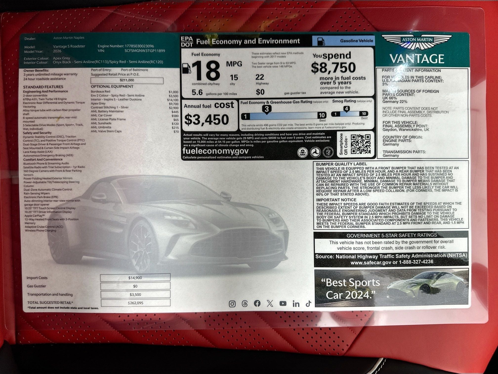 2026 Aston Martin Vantage S Roadster