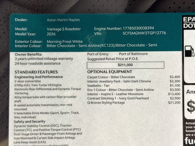 2026 Aston Martin Vantage S Roadster