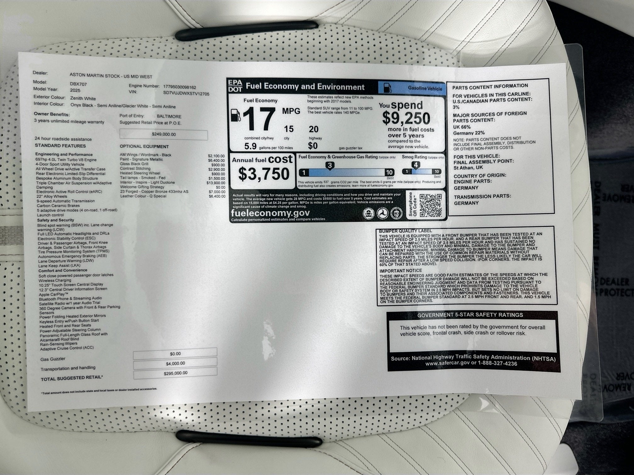 2025 Aston Martin DBX 707 Base