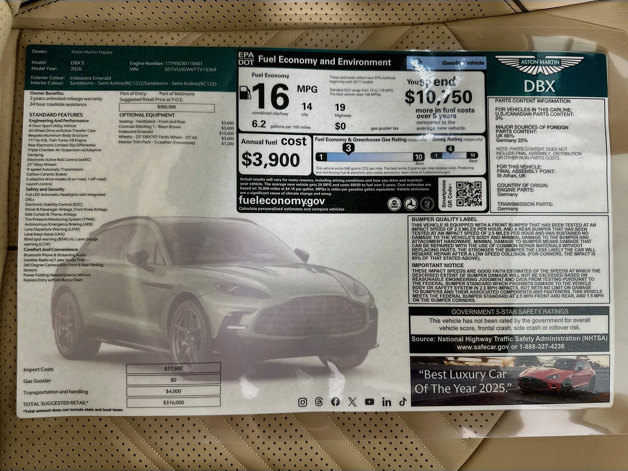 2026 Aston Martin DBX S