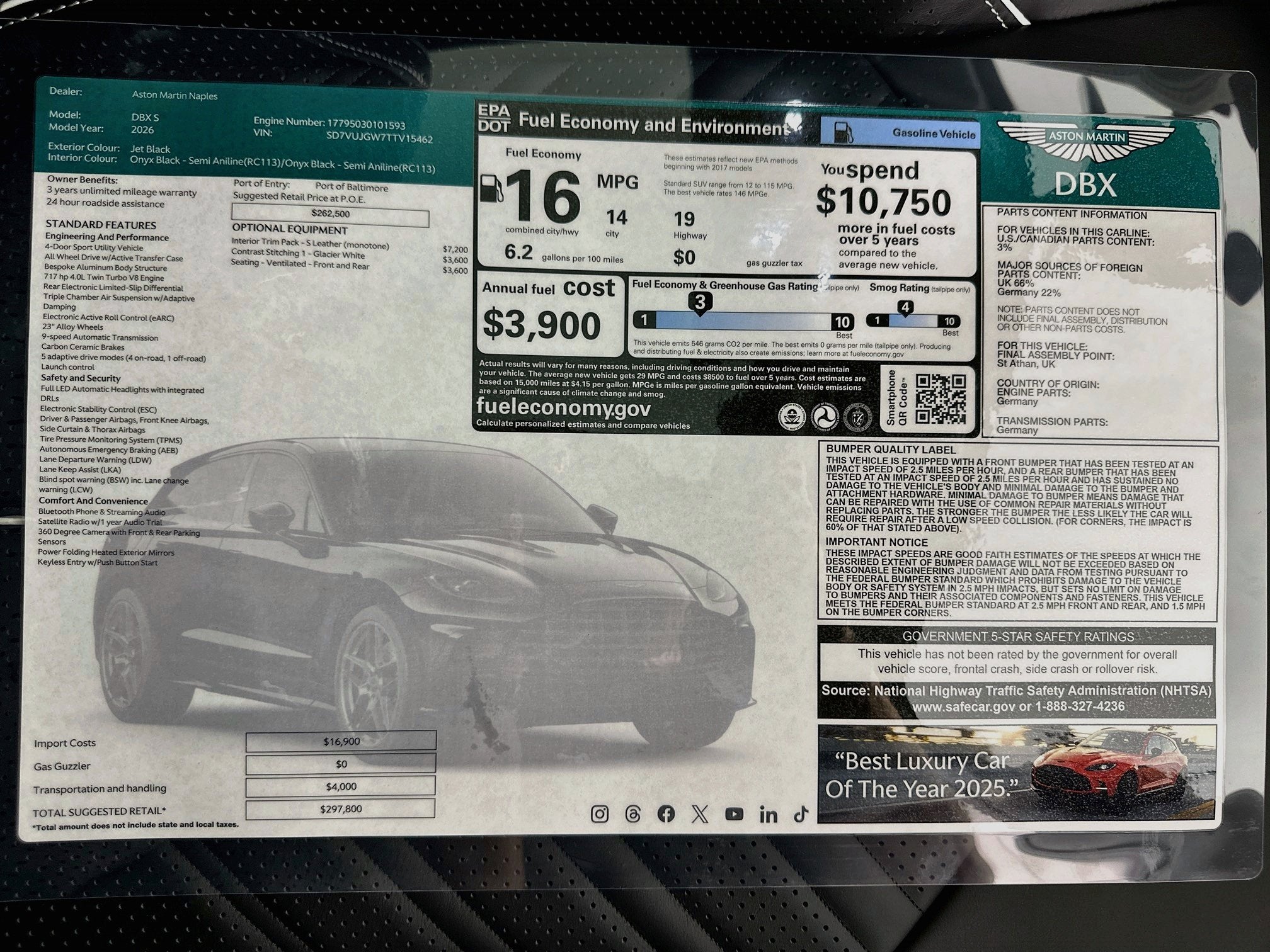 2026 Aston Martin DBX S