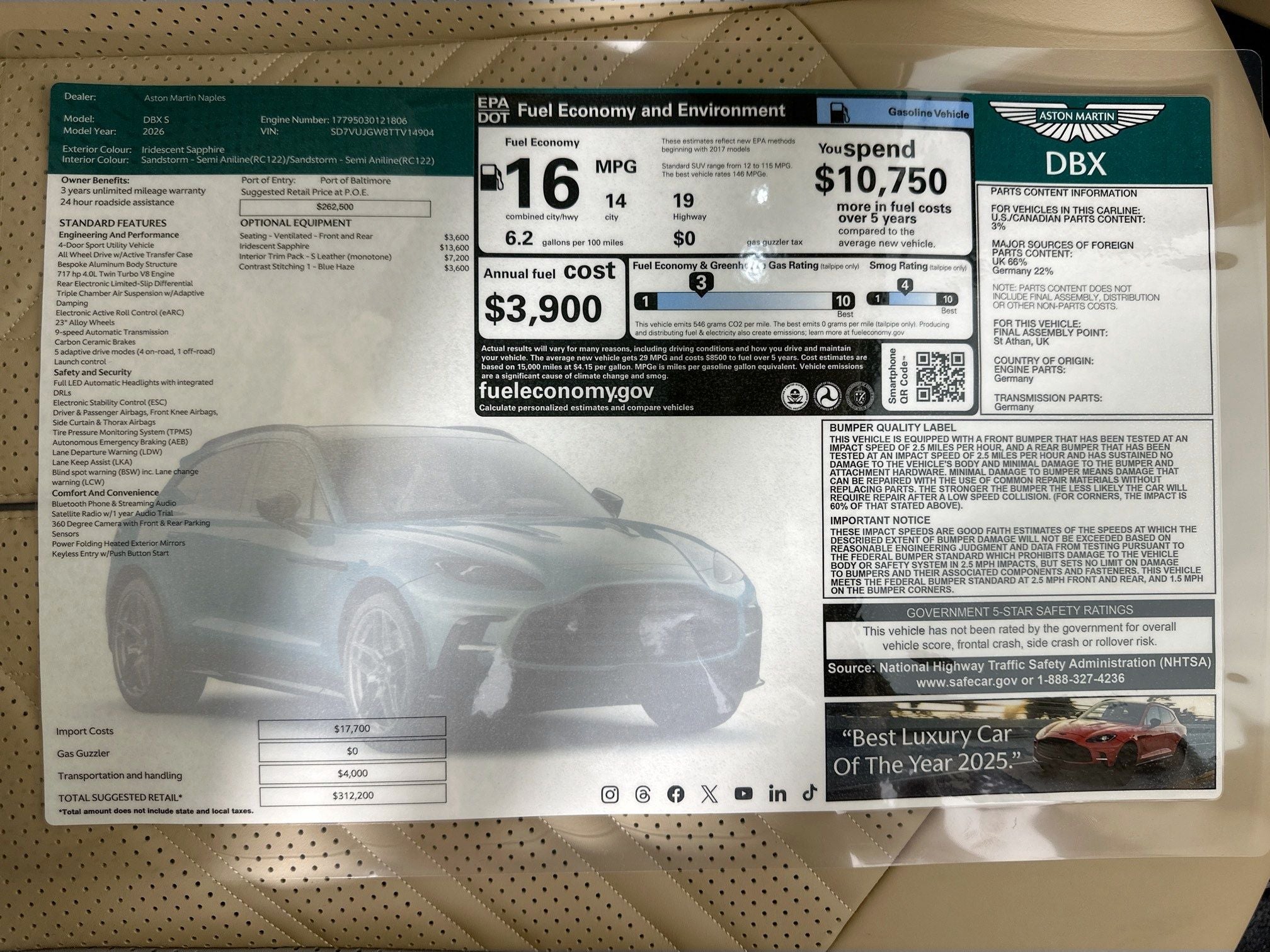 2026 Aston Martin DBX S