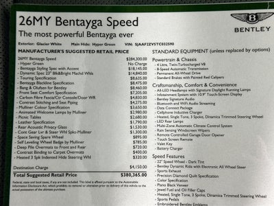 2026 Bentley Bentayga Speed