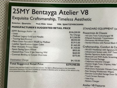 2025 Bentley Bentayga Atelier