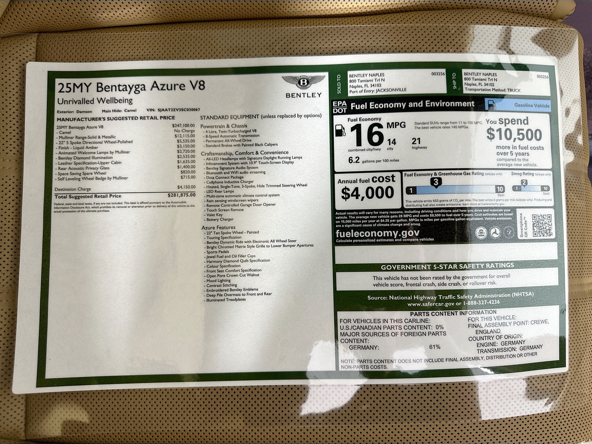 2025 Bentley Bentayga Azure