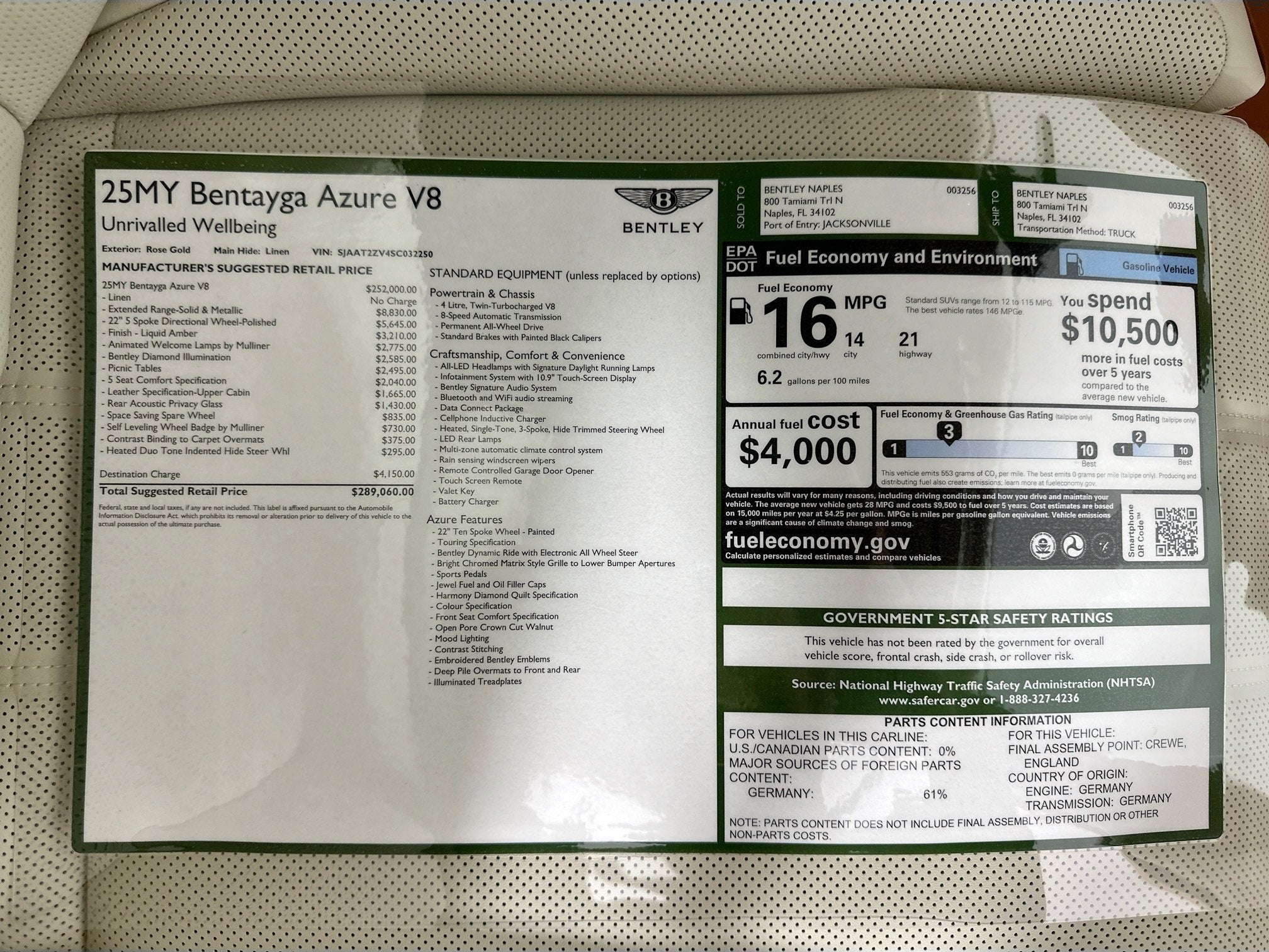 2025 Bentley Bentayga Azure