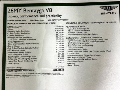 2026 Bentley Bentayga V8