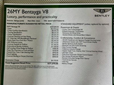 2026 Bentley Bentayga V8