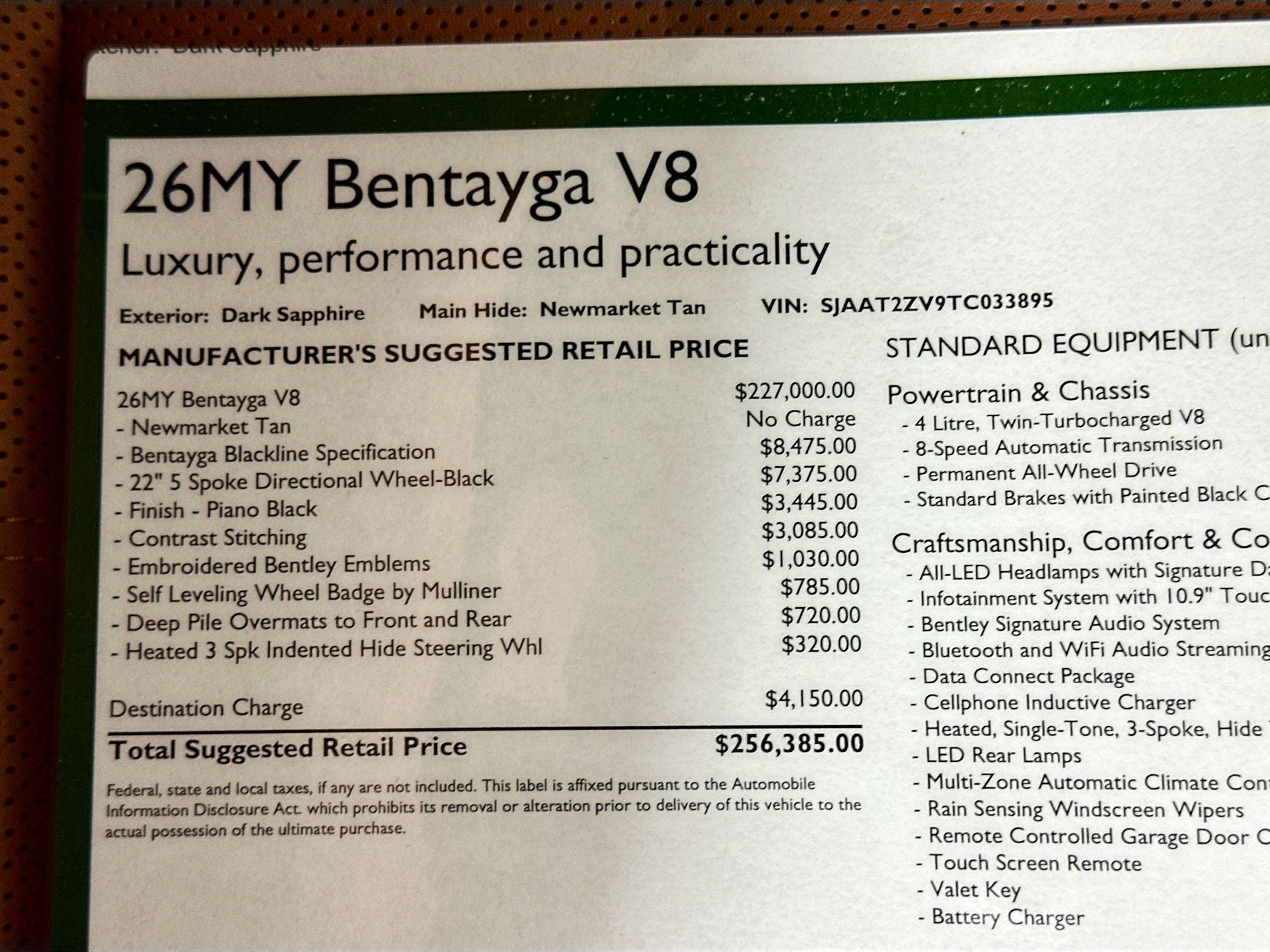 2026 Bentley Bentayga V8