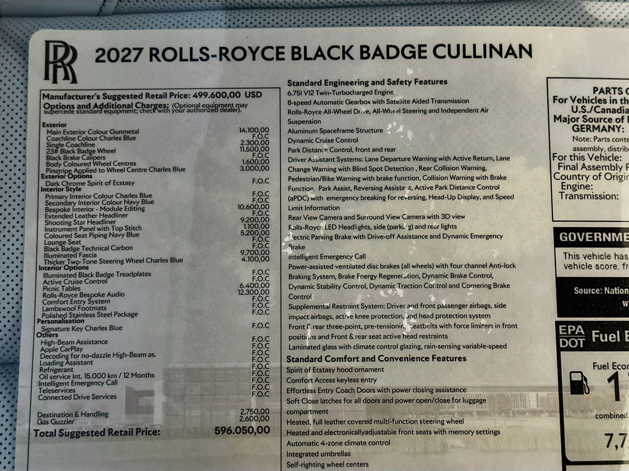 2027 Rolls-Royce Black Badge Cullinan Base