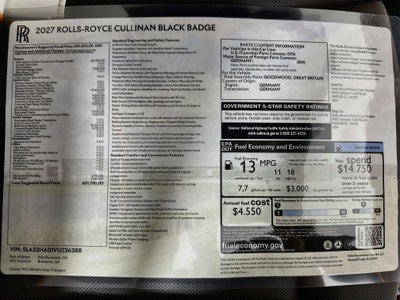2027 Rolls-Royce Black Badge Cullinan Base