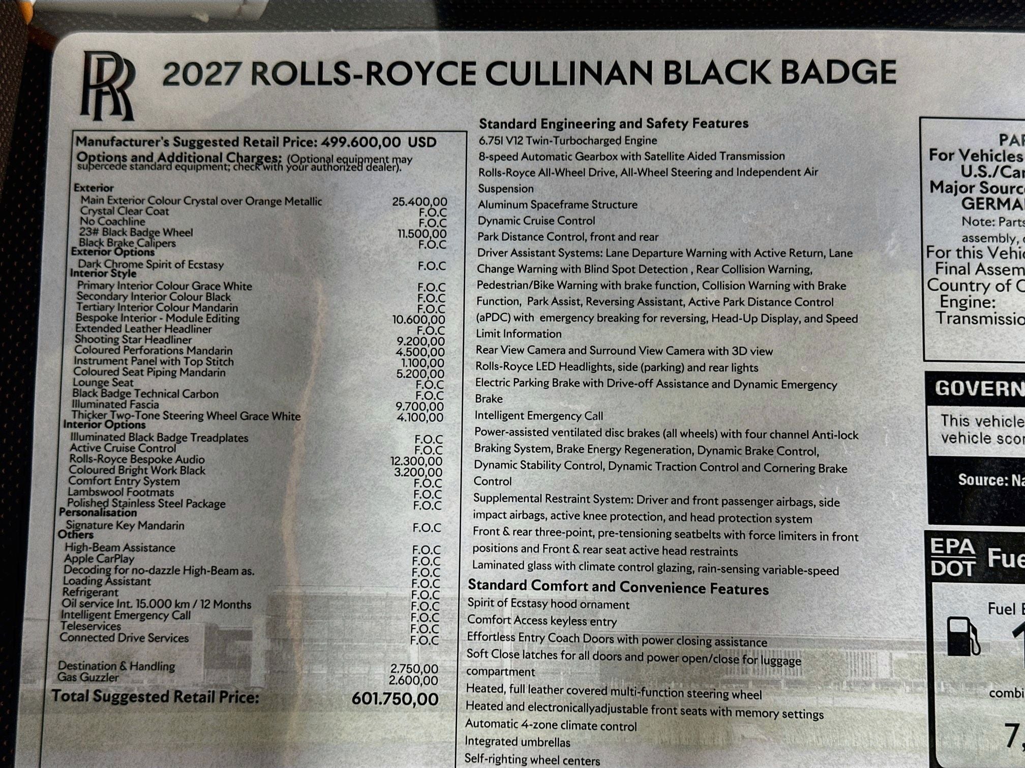 2027 Rolls-Royce Black Badge Cullinan Base