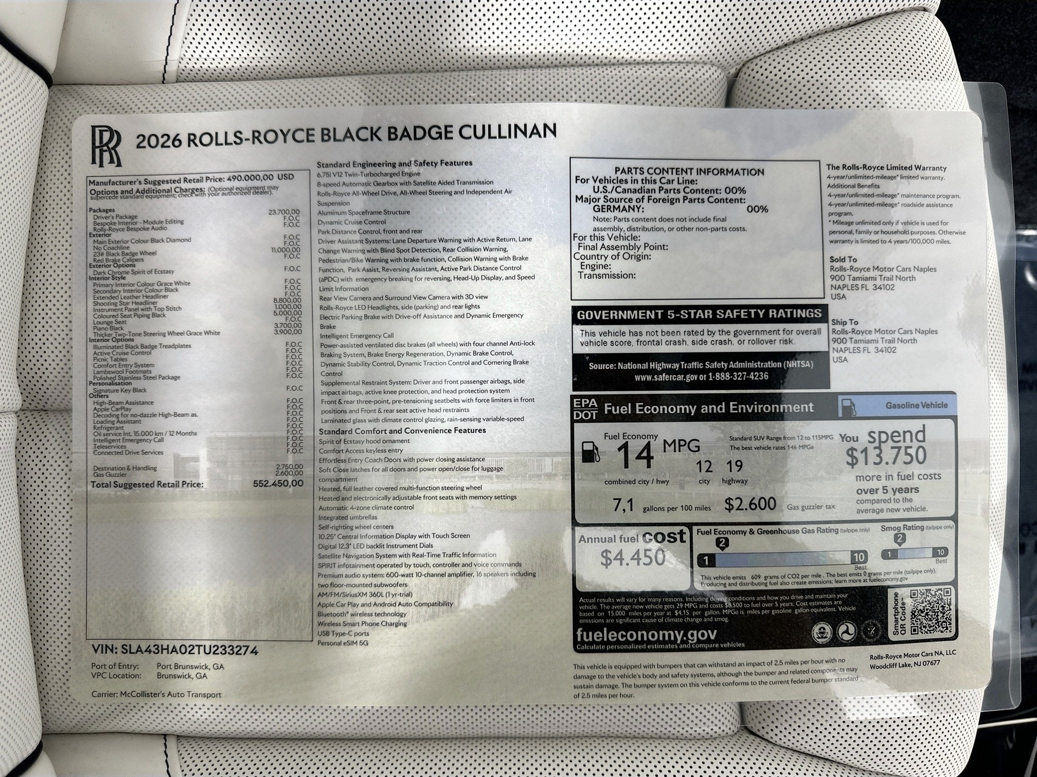 2026 Rolls-Royce Black Badge Cullinan Base