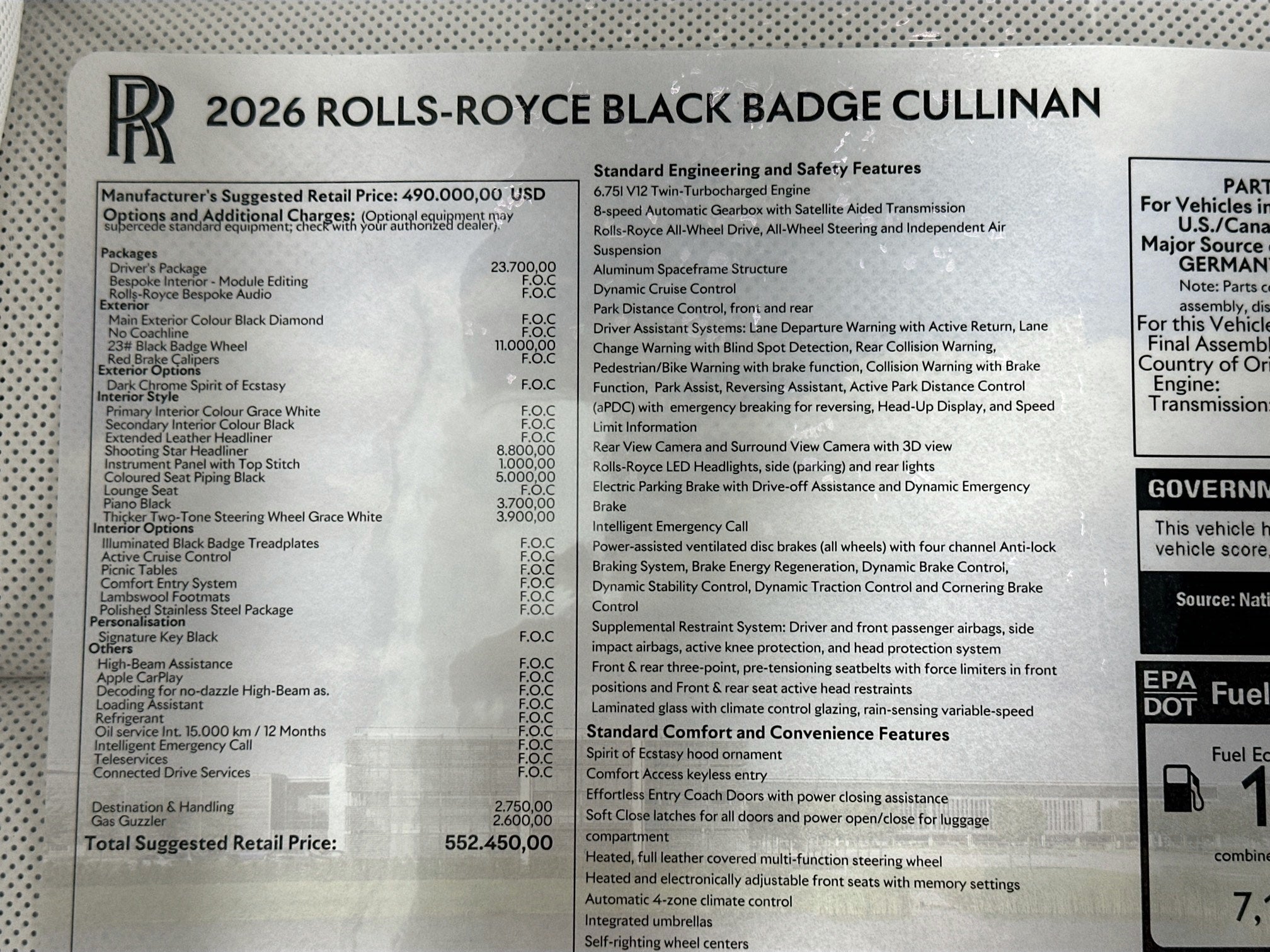 2026 Rolls-Royce Black Badge Cullinan Base