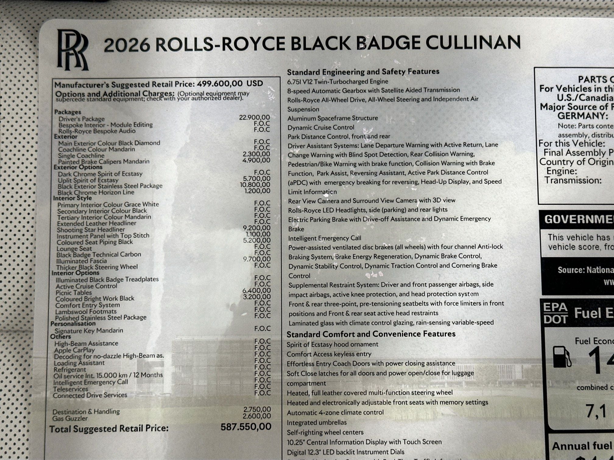 2026 Rolls-Royce Black Badge Cullinan Base