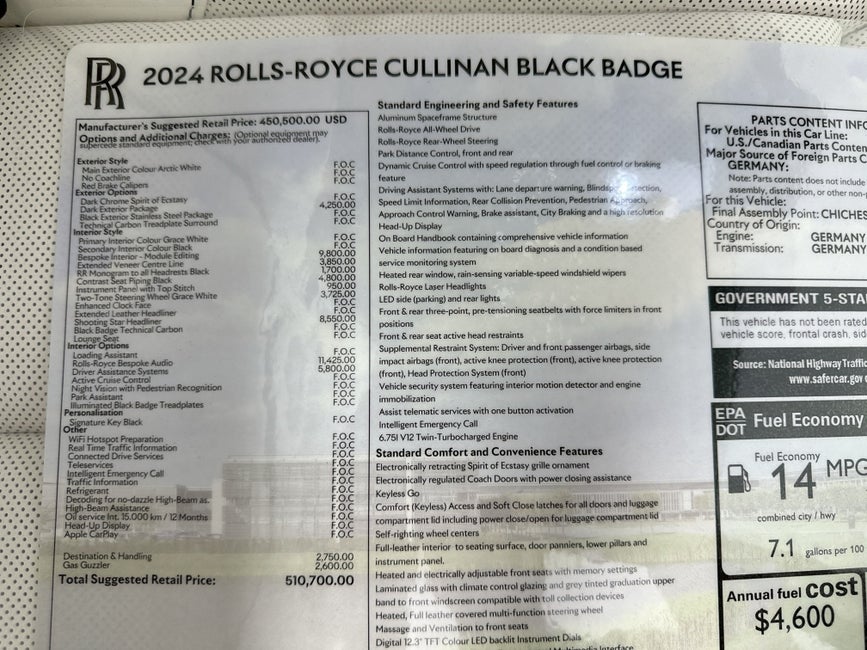2024 Rolls-Royce Black Badge Cullinan Base in Naples, FL - Naples Luxury Imports