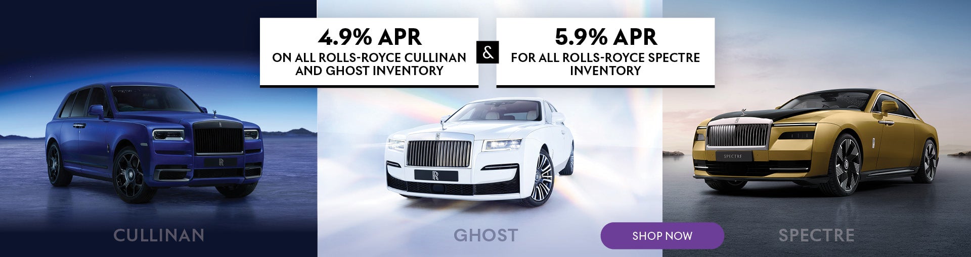 Rolls-Royce Offers Cullinan, Ghost, and Spectre