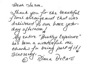 Thank you note - Diane DeCato
