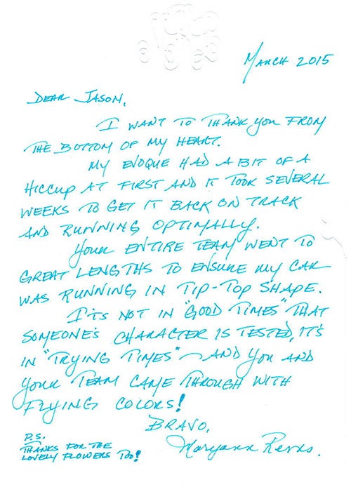 Morgann Revrs Thank You note