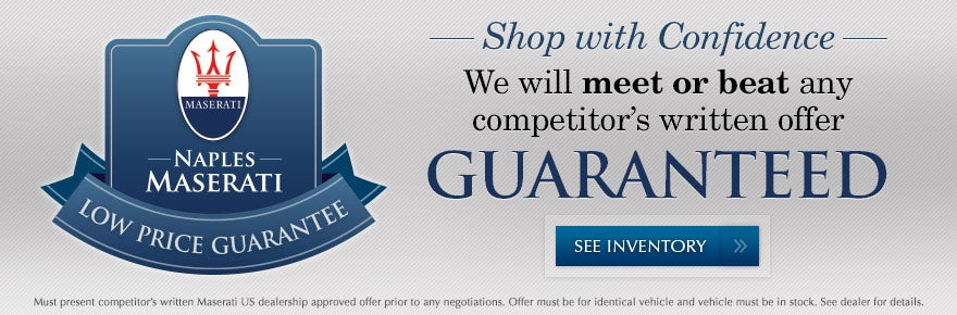Maserati Low Price Guarantee